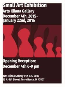 poster for Arts Illiana Small Art show 2015-16