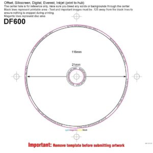 template for the face of the CD